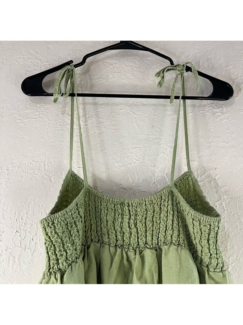 ASTR The Label Marlene Square Neck Smocked Midi Dress in Green - Picture 11 of 13